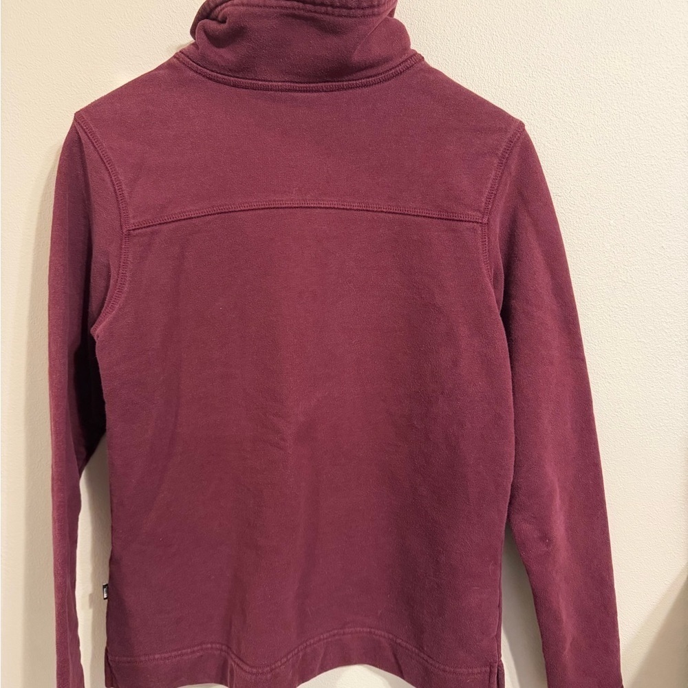 The North Face Burgundy Cozy Pullover Minimalist Mock Neck Women’s M - Picture 6 of 10